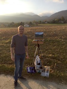 Gary Armer Artist Painting in Switzerland