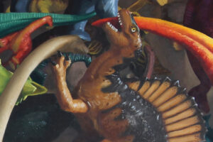 Detailed Painting of Toy Dinosaur by Gary Armer