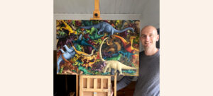 Gary Armer Life Finds a Way British Art Prize Dinosaur Painting