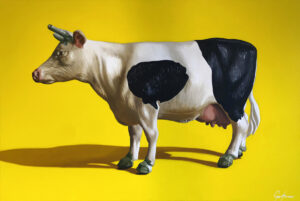 Buttercup Cow Painting by Gary Armer