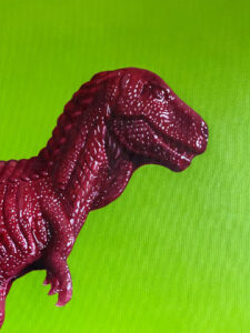 Detail of T-Rex Toy Oil Painting