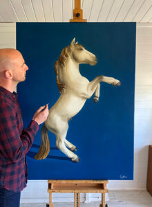Gary Armer Painting Toy White Horse