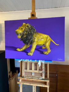 Realist Toy Lion Oil Painting