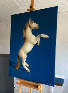 Retro Toy Horse Figurine Painting
