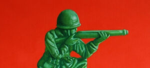 Green Army Man Painting Banner