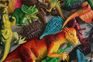 Plastic Dinosaur Painting Detail