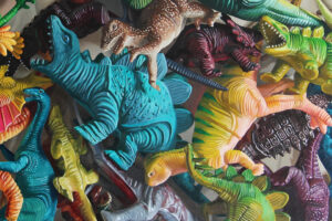 Retro Dinosaur Toy Painting