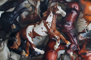 Detail of Toy Horse Oil Painting