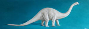 Bronto Toy Dinosaur Oil Painting by Gary Armer