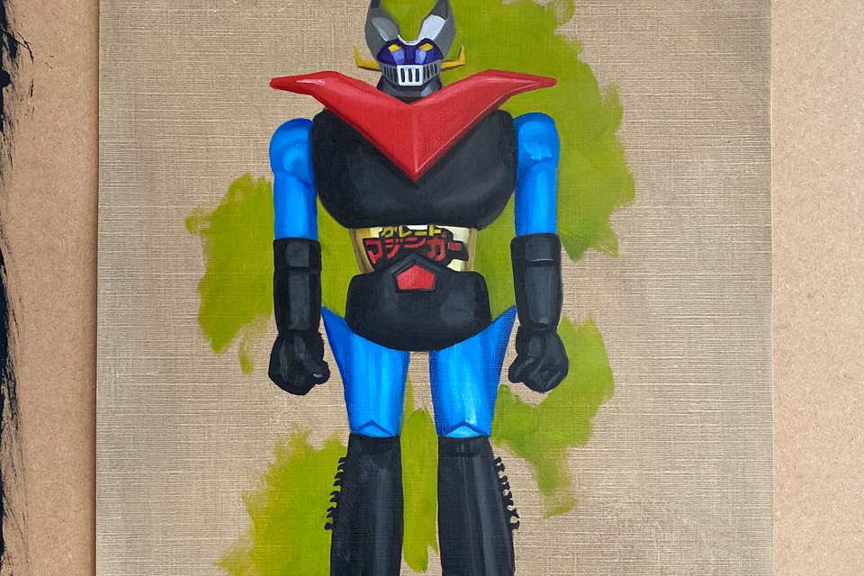 Gary Armer Oil Study of Toy Robot