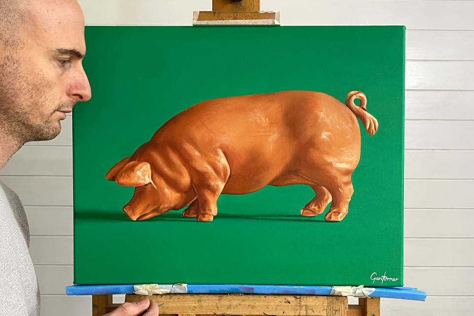 Gary Armer painting All the way home