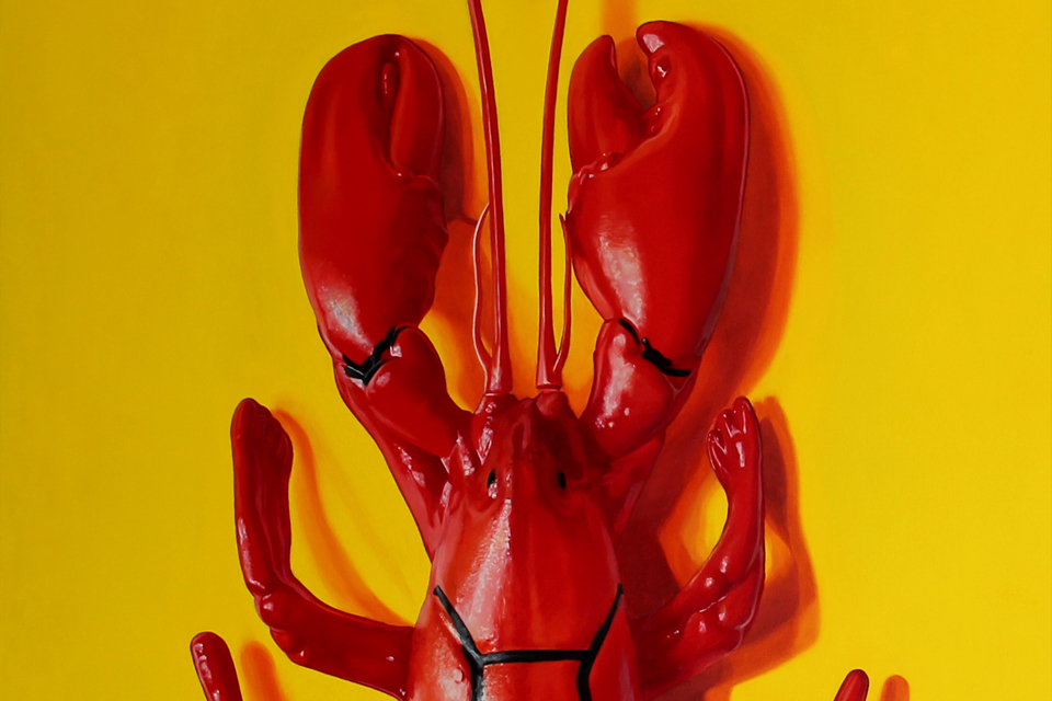 Detail of Plastic Luxury Lobster Painting