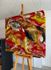 Perseverance Oil Painting in Studio