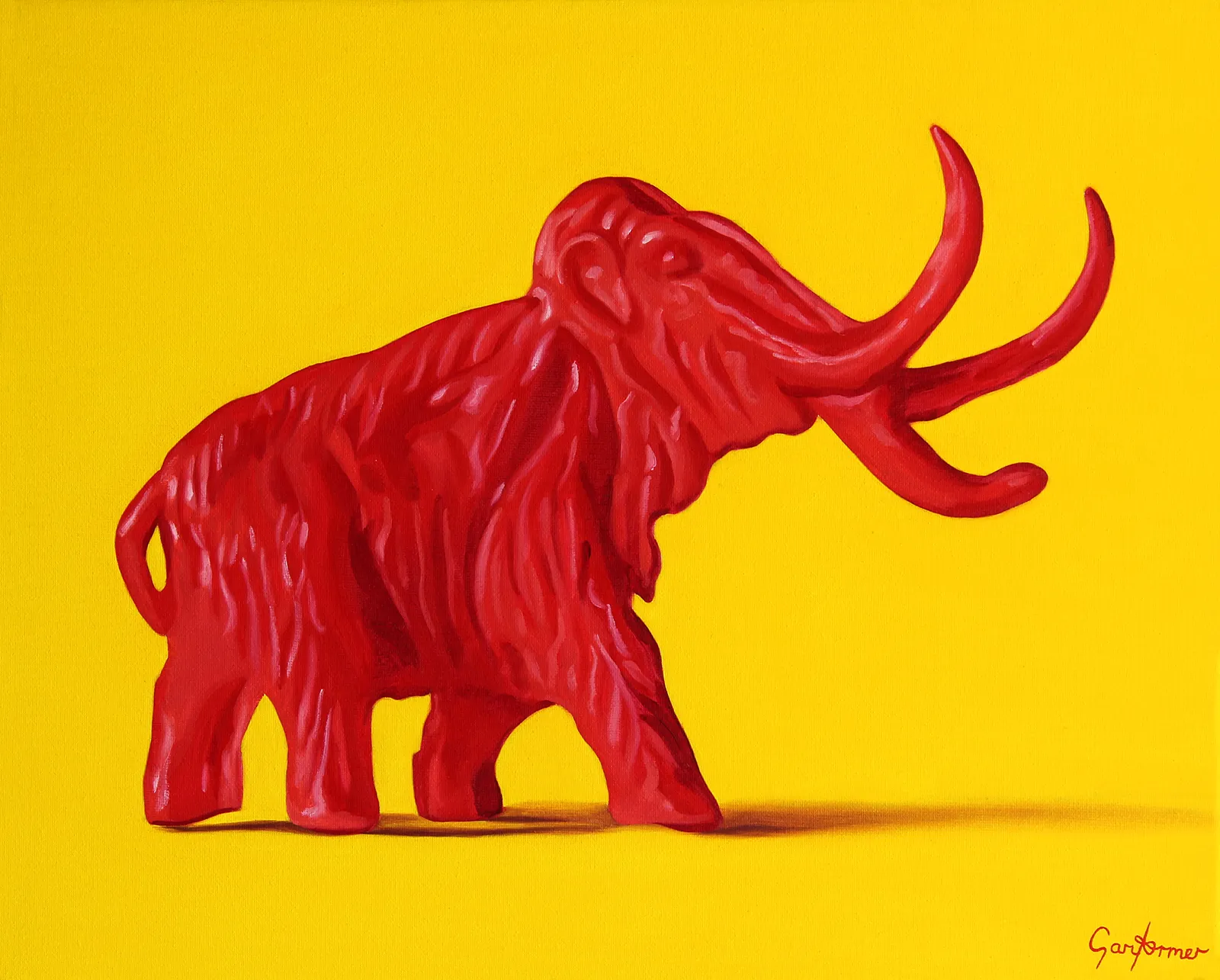 Plastic Extinction Woolly Mammoth Painting