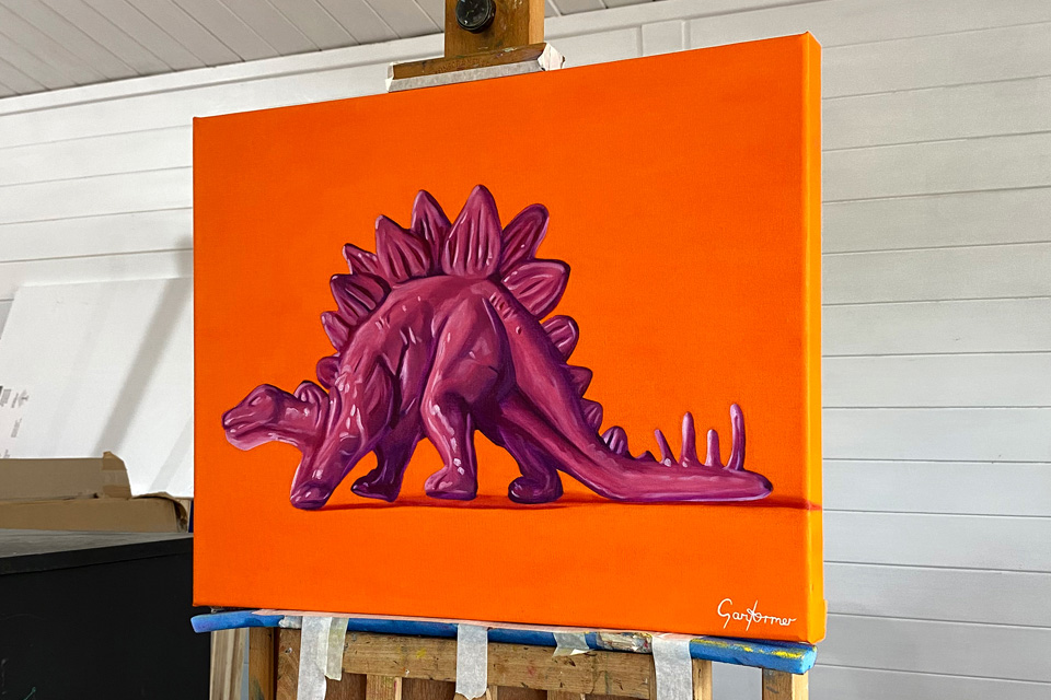 Stegosaurus Oil Painting Gary Armer